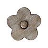 Wooden Brown Flower Coasters - Set of 4