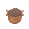 Highland Cow Wooden Coasters - Set of 4