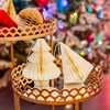 Off White Tree & Diamond Paper Honeycomb Hanging Decorations - Assorted