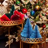 Blue Honeycomb Tree Standing Decoration - Set of 2