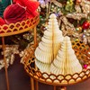 Off White Honeycomb Tree Standing Decoration - Set of 2