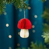 Deep Red Honeycomb Mushroom Paper Hanging Decoration