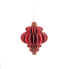 Two Tone Red Gold Trimmed Honeycomb Paper Decorations - Assorted