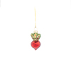 Mini Glass Vegetable Hanging Decorations - Set of 4