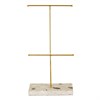 Double Terrazzo Gold Jewellery Stand