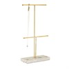 Double Terrazzo Gold Jewellery Stand