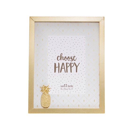 Touch of Gold Pineapple Photo Frame