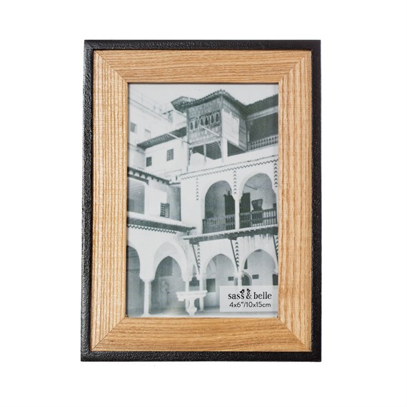 Black & Natural Wood Frame