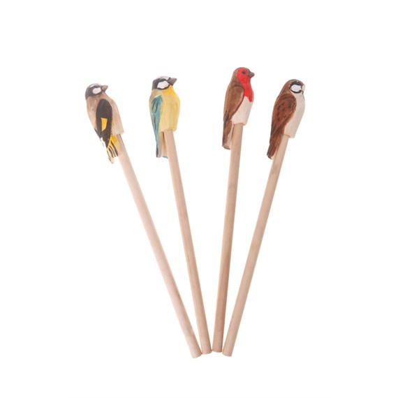 Wooden British Birds Pencil Assorted