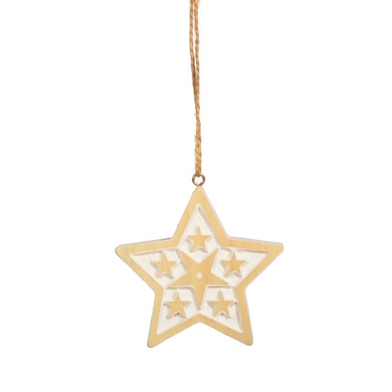 Wooden Starry Star Hanging Decoration