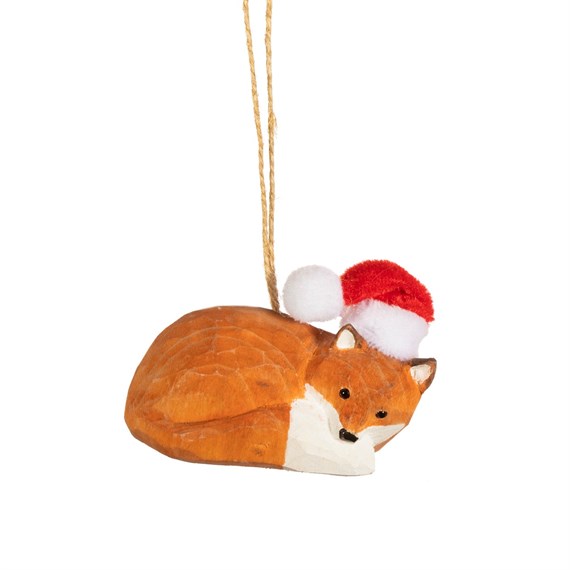 Wooden Fox Hanging Decoration