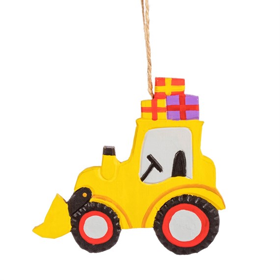 Wooden Digger with Gifts Hanging Decoration