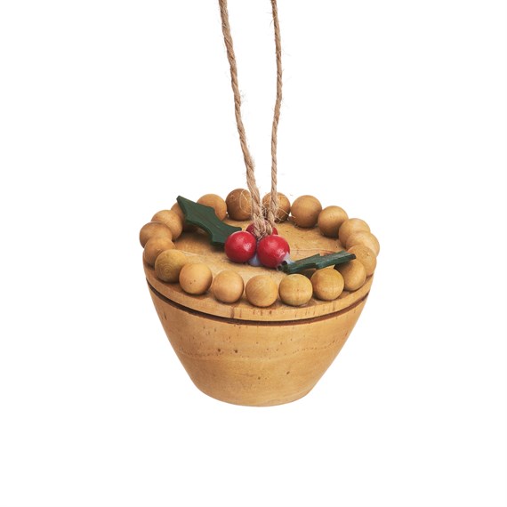 Wooden Mince Pie Bauble