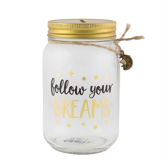 Follow Your Dreams Money Jar