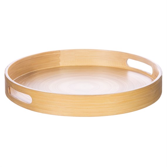 Natural Round Bamboo Tray