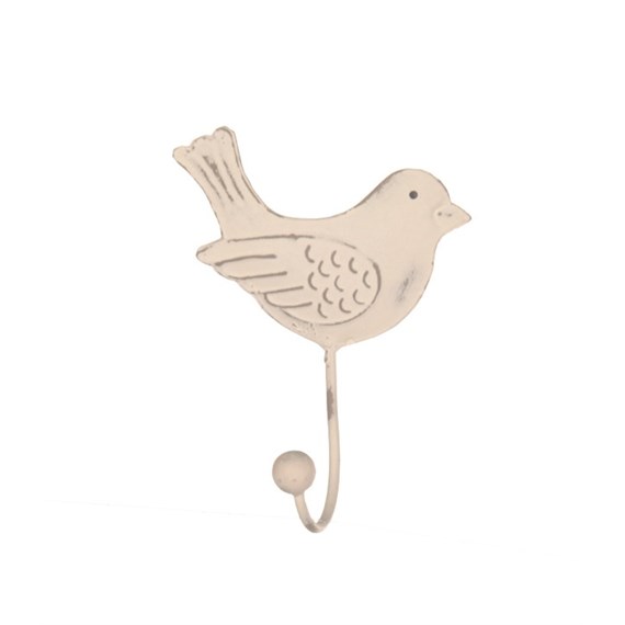 Vintage Bird Single Hook Cream