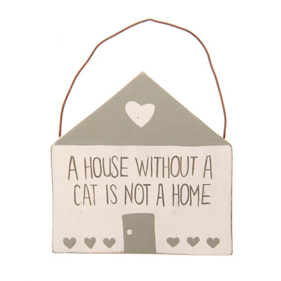 A House without a Cat Mini Plaque