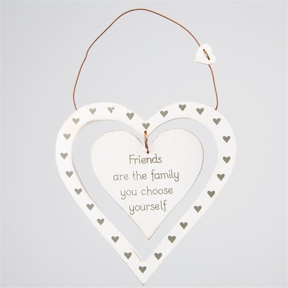 Friends Are the Family  Heart Shaped Plaque