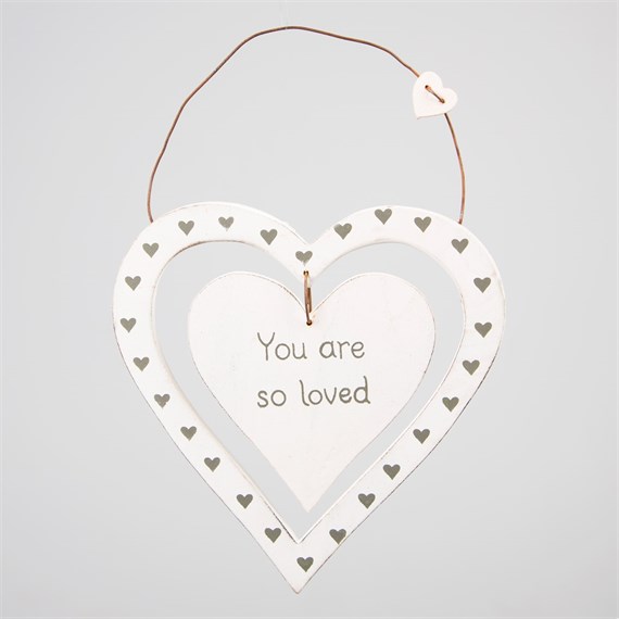 You Are So Loved Heart Shaped Plaque