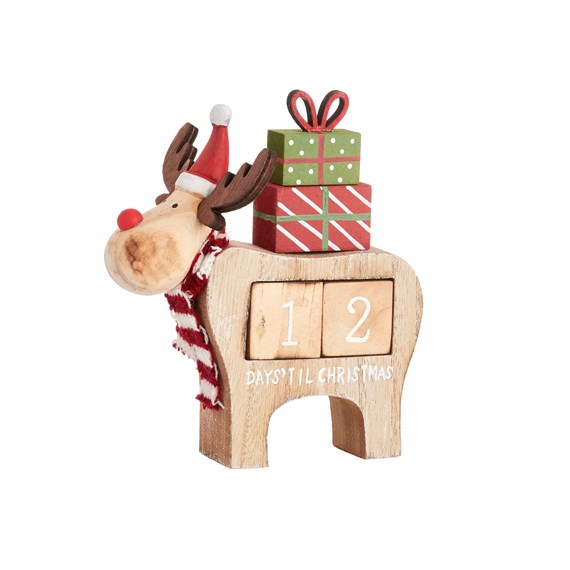 Reindeer with Presents Countdown Blocks