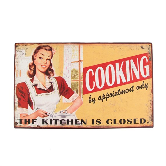 Cooking 50's Imagery Retro Plaque