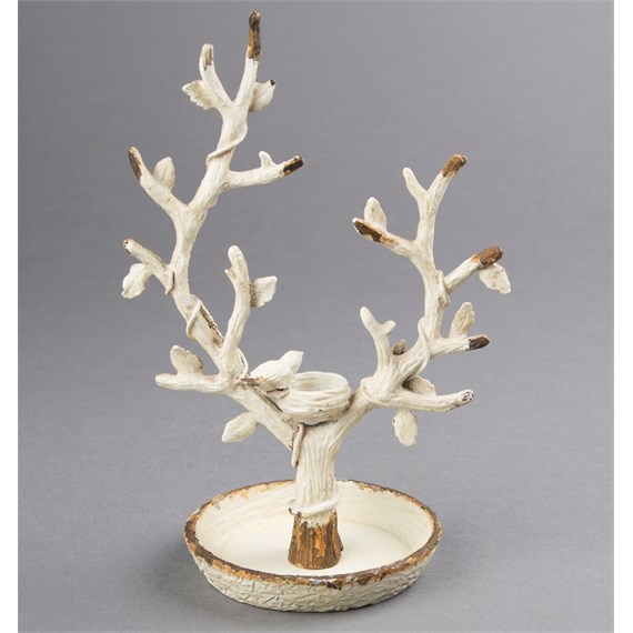 Boudoir Tree Bird Nest Jewellery Holder - Cream