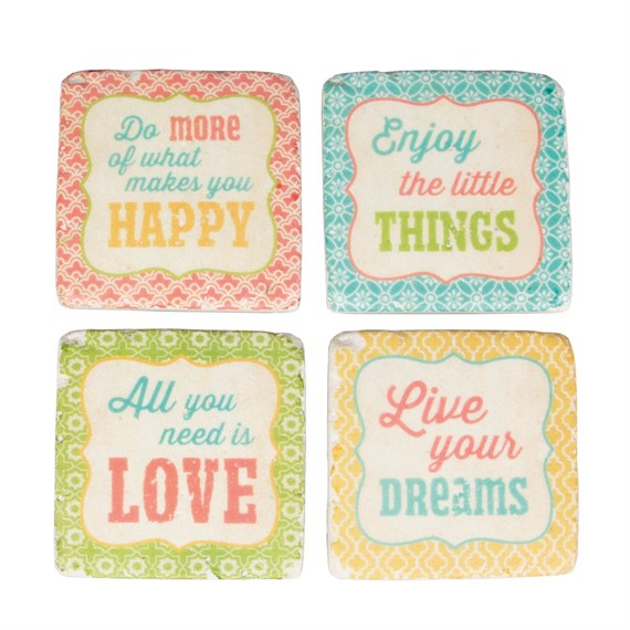 Set of 4 Modern Morocco Expression Tile Coasters