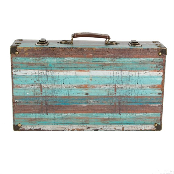 Coastal Chic Driftwood Stripey Suitcase
