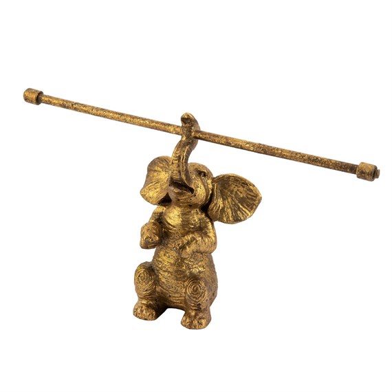 Gold Elephant Jewellery Holder Shelf