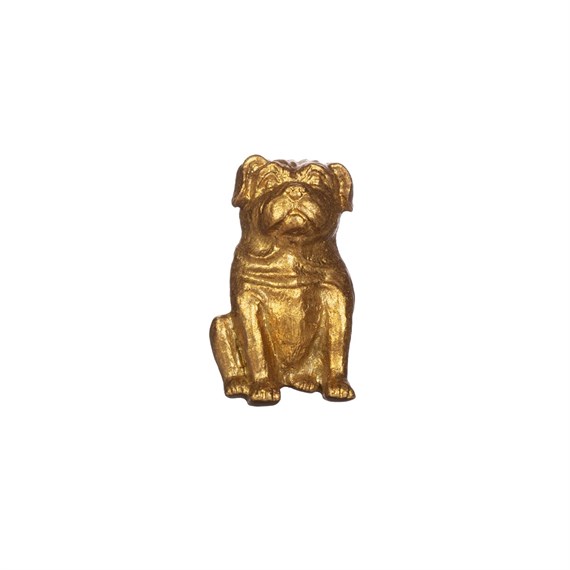 Gold Pug Drawer Knob