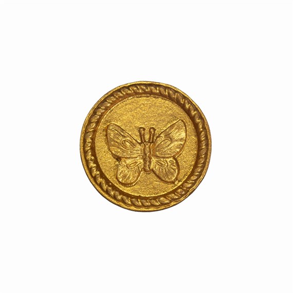 Gold Butterfly Round Drawer Knob