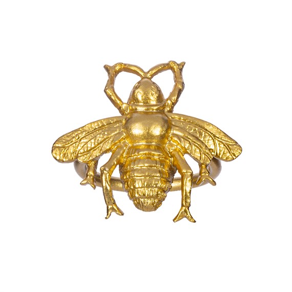 Gold Bee Napkin Ring - Set of 2