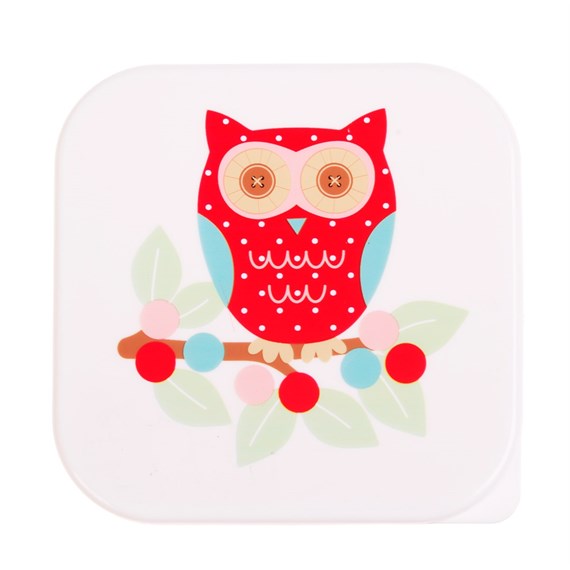 Owl on  Branch Square Lunch Box