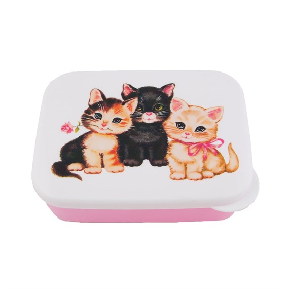 Rectangular Retro Kitten Lunch Box