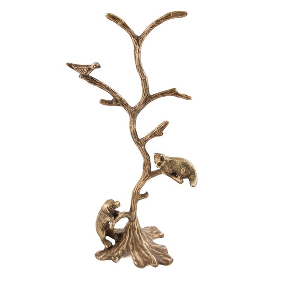 Autumn Cat & Dog Jewellery Stand Tree