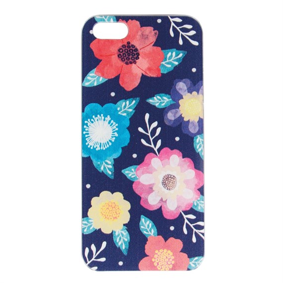 Blue Watercolour Floral Iphone 5 Cover