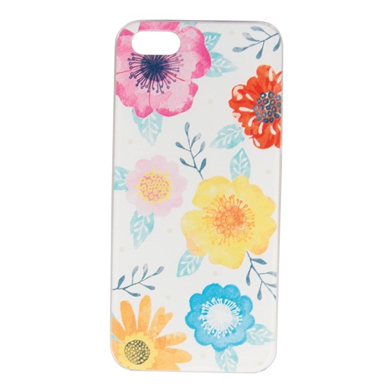 White Watercolour Floral Iphone 5 Cover