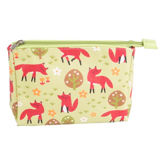 Spring Forest Fox Makeup Bag