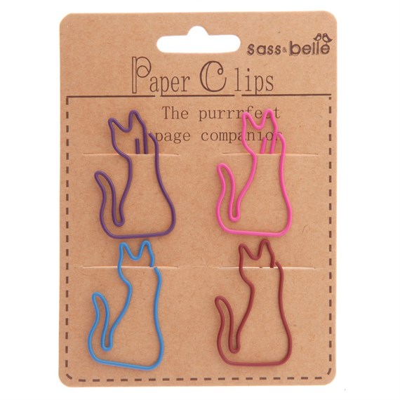 Set of 4 Cat Paperclips
