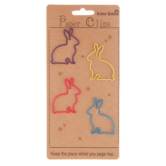 Set of 4 Hare Paperclips