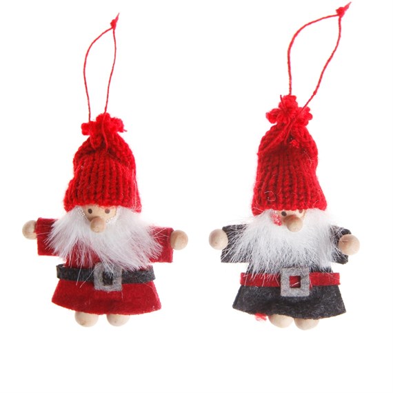 Santa Felt Hanging Decoration Assorted