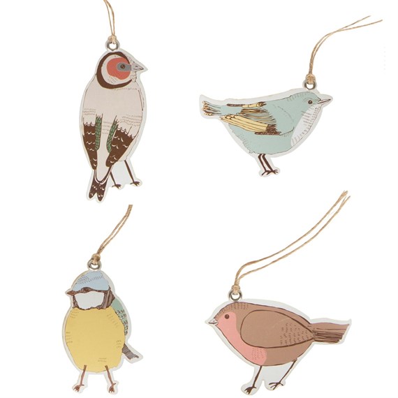 Set of 12 British Birds Gift Tags