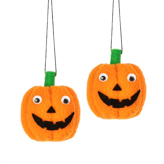Set of 2 Pumpkin Halloween Hanging Decorations
