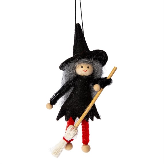 Wendy Witch Felt Hanging Halloween Decoration