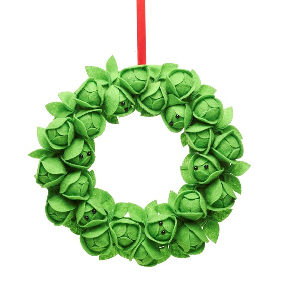 Brussels Sprouts Felt Wreath