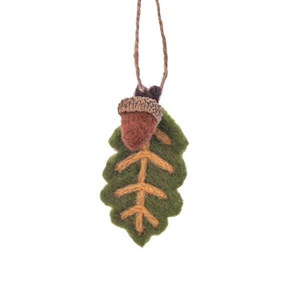 Acorn & Leaf Felt Decoration