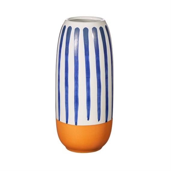 Paros Blue Stripe Vase Tall