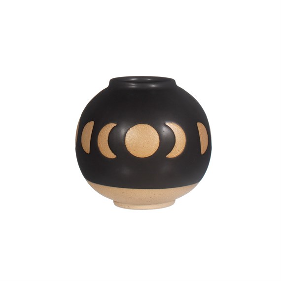 Moon Phases Vase Black