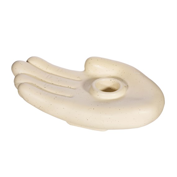 Hand Candle Holder White