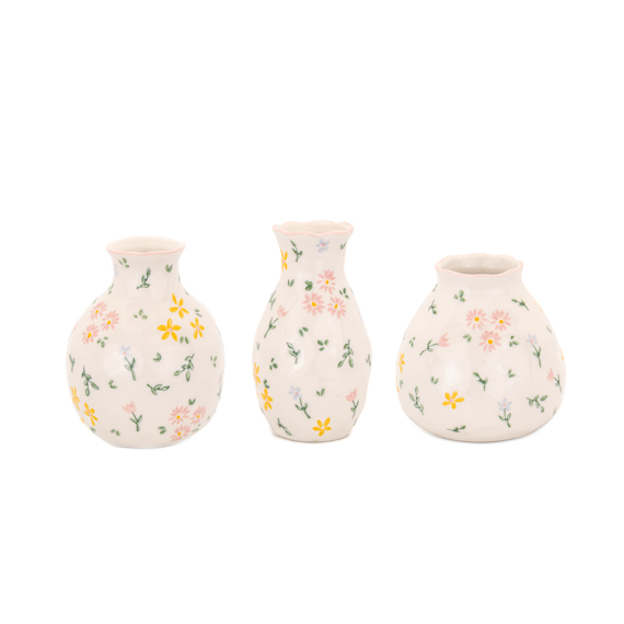 Ditsy Floral Mini Vases - Assorted